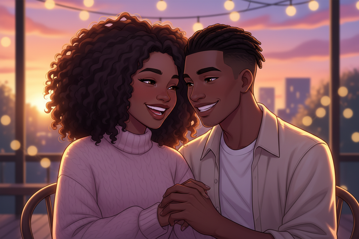 Black Friends to lovers couple as in Autumn A Love Story