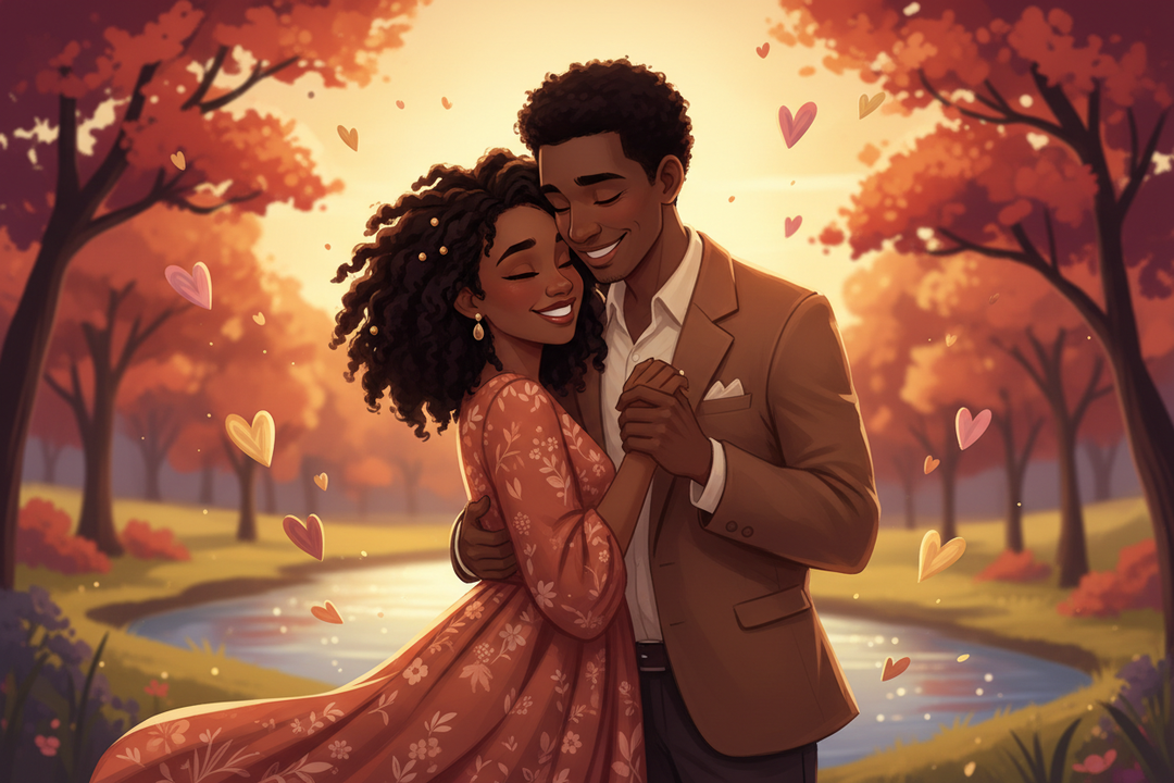 Black Couple in Love