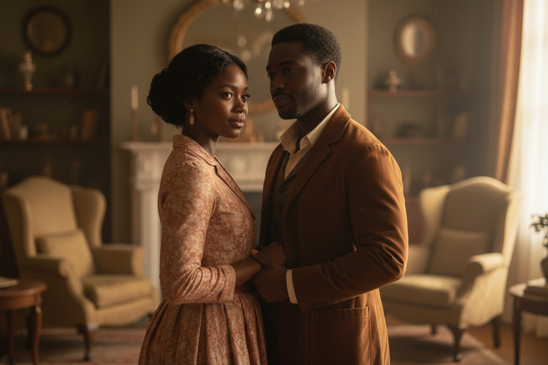 Two people standing peacefully together symbolizing emotional connection and belonging