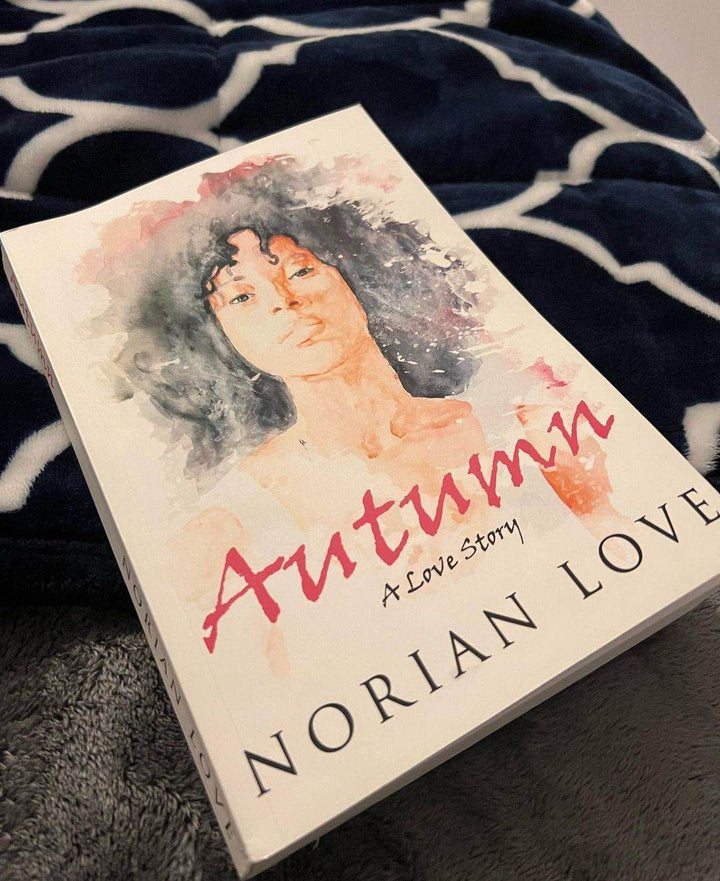 Autumn: A Love Story by Norian Love on blue and white cover