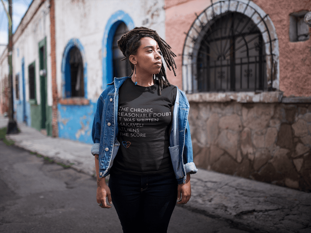 Black woman with dreadlocks wearing Hip-Hop Essentials Tee- Norian Love