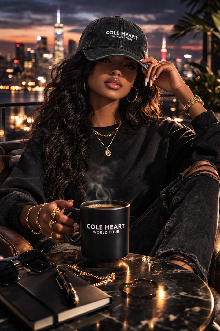 Cole Heart World Tour Trill Cap – Embroidered Black Tour Hat