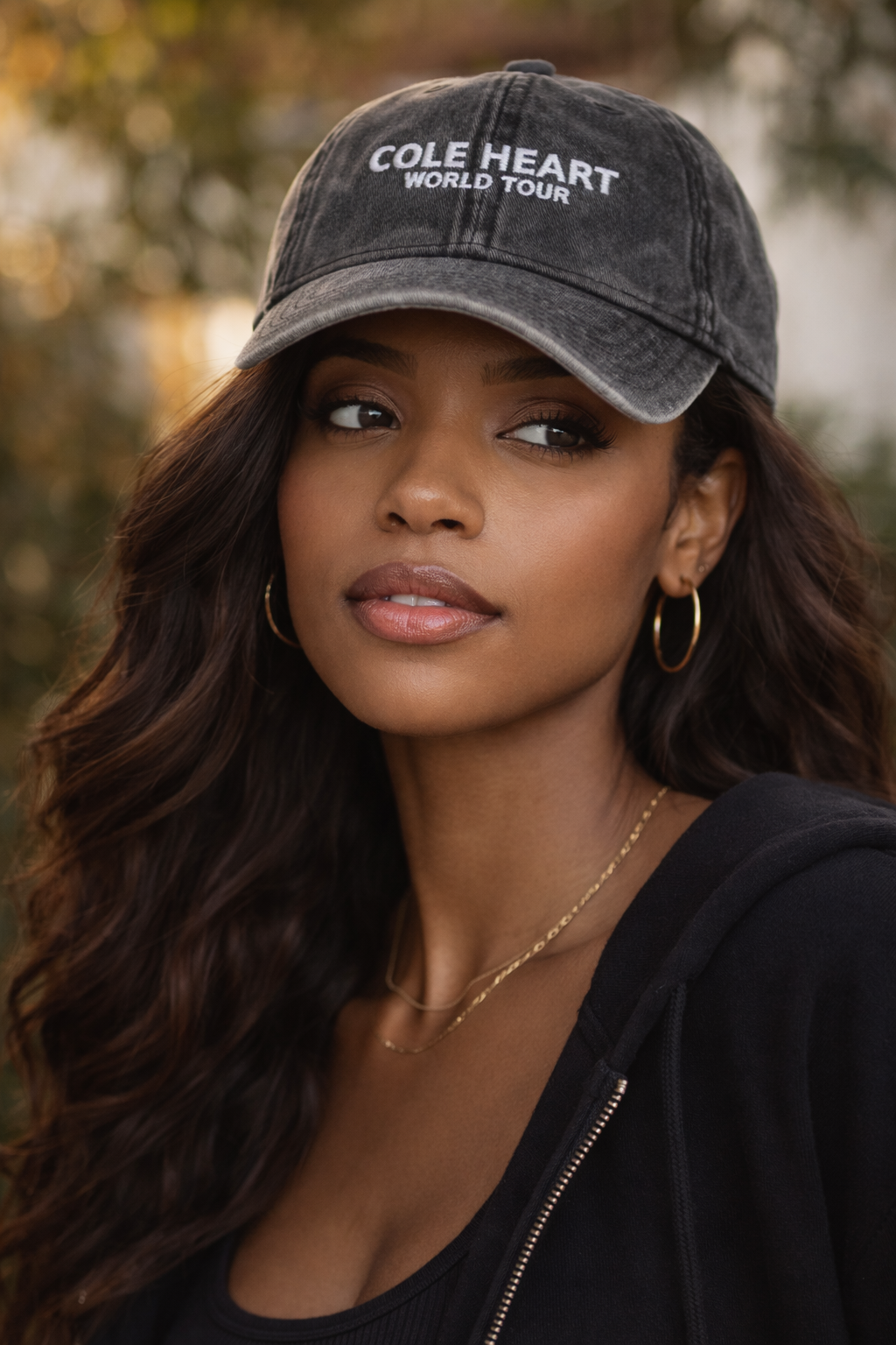 Cole Heart World Tour Trill Cap – Embroidered Black Tour Hat