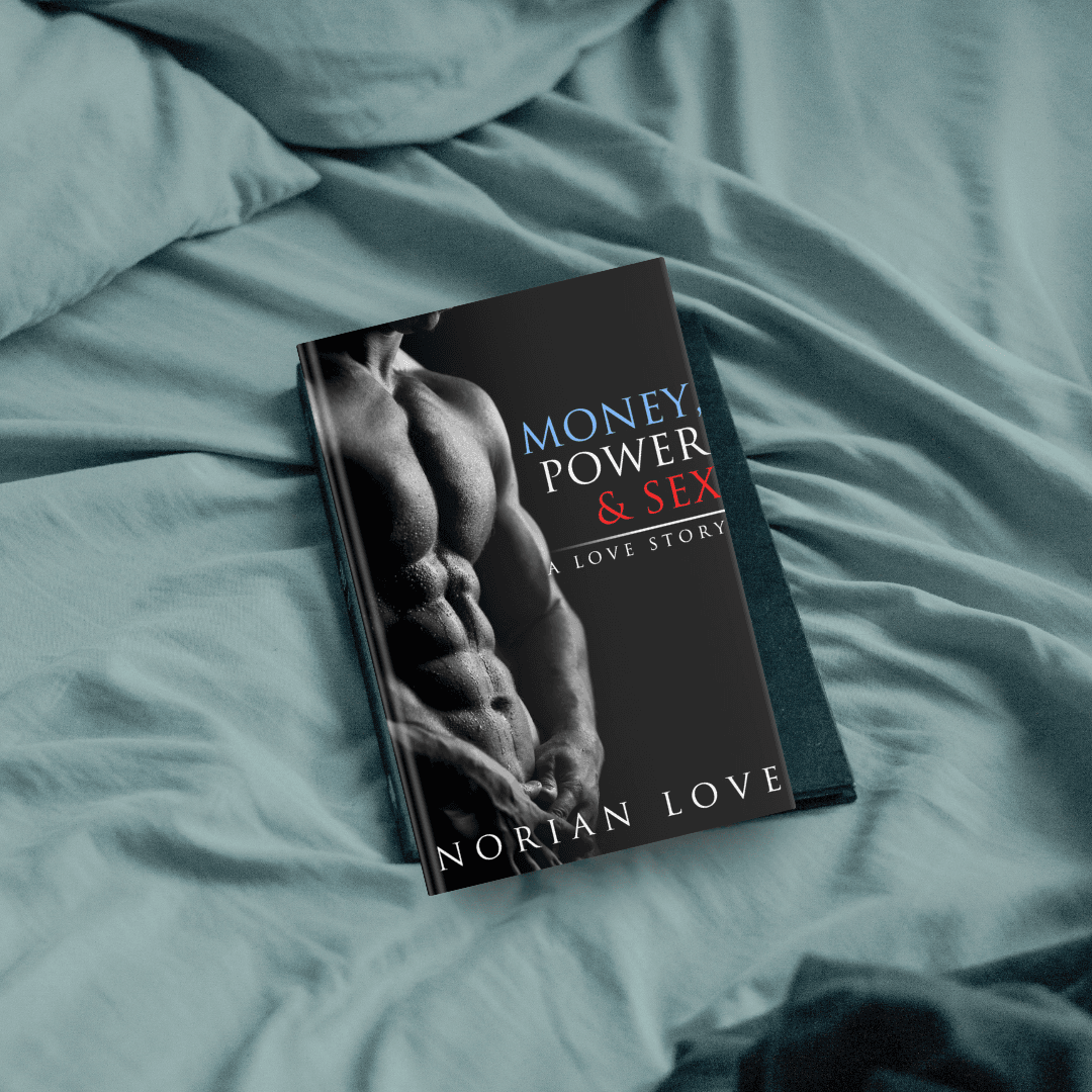 Money Power, & Sex: A Love Story - Norian Love Flat Lay on blue Sheets