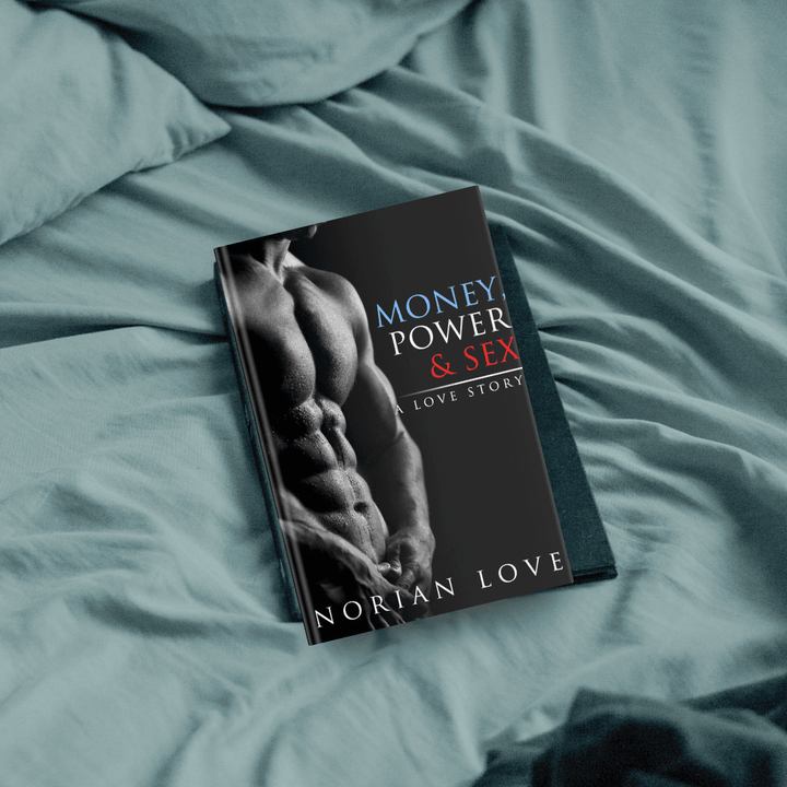 Money Power, & Sex: A Love Story - Norian Love Flat Lay on blue Sheets