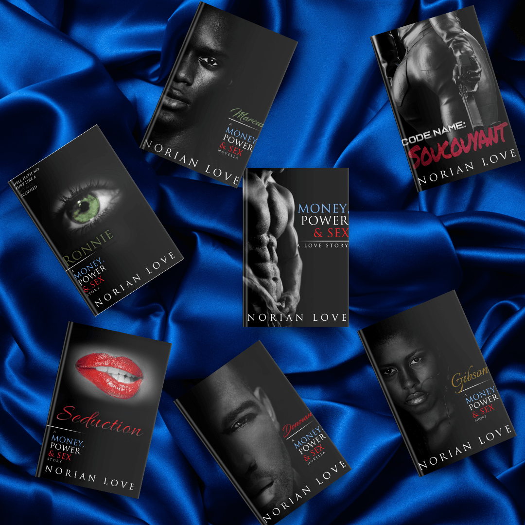 The Seductive Seven: The Complete Money, Power & Sex Bundle - Norian Love against a blue background