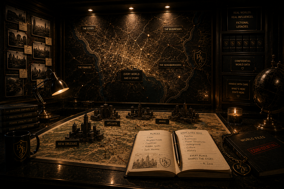 A map of all the locations in the P7E world