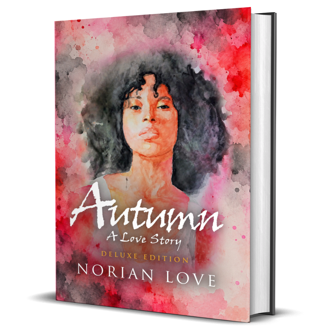 Autumn: A Love Story Deluxe Edition pink hardcover transparent mockup