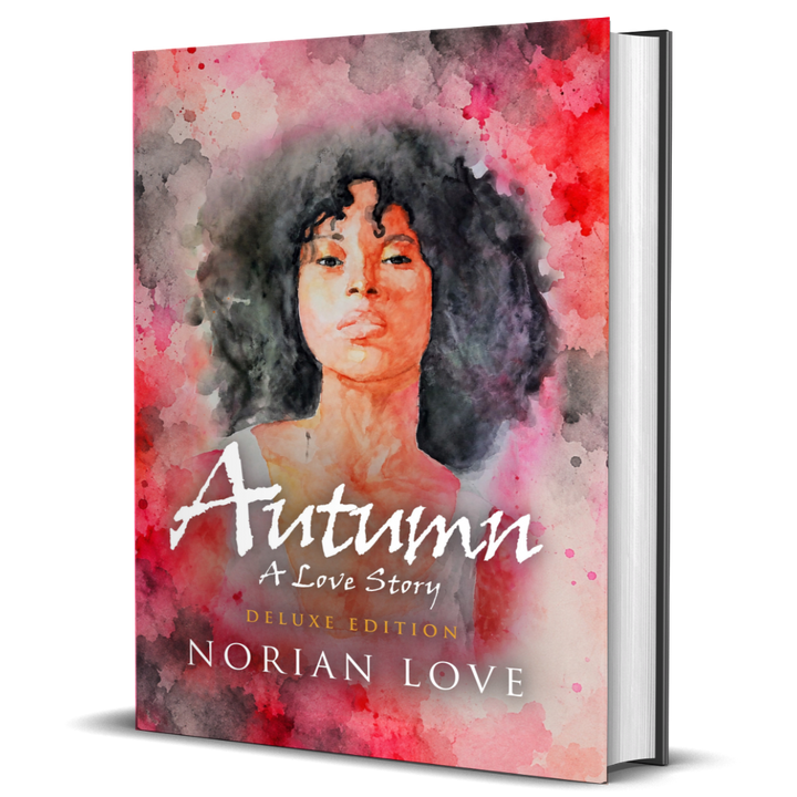 Autumn: A Love Story Deluxe Edition pink hardcover transparent mockup